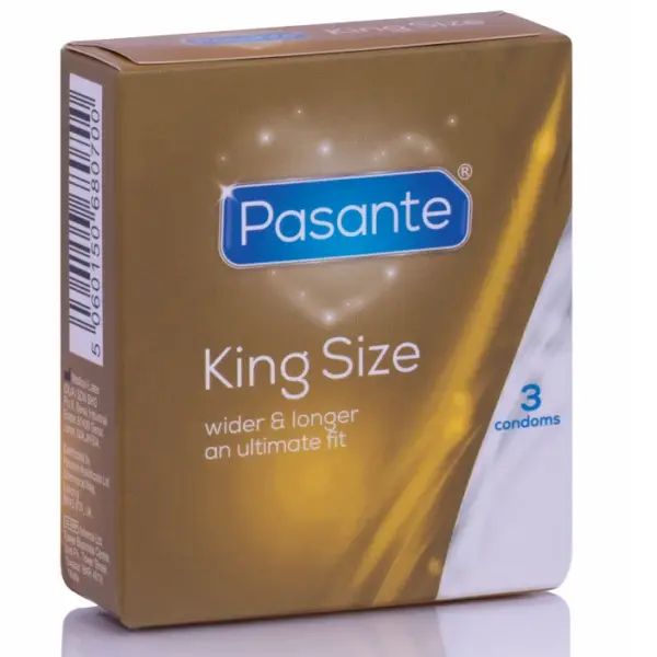 PASANTE - KING MS LANGE EN BREDE CONDOOMS 3 STUKS