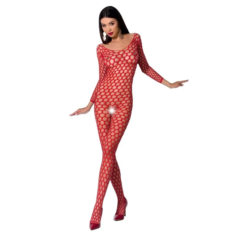 PASSION - VROUW BS077 BODYSTOCKING ONE SIZE ROOD