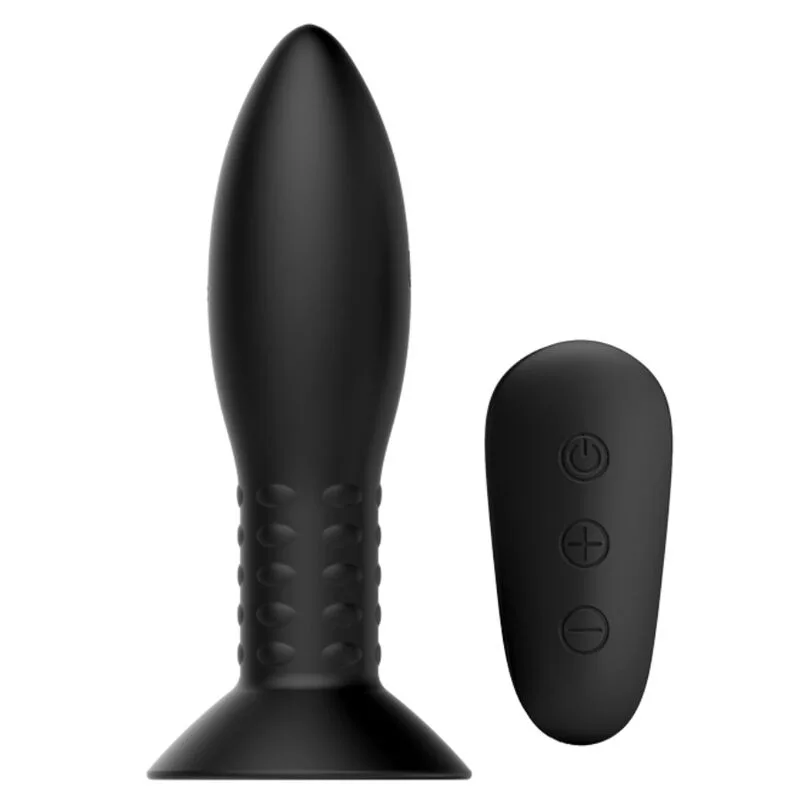 MR PLAY - PLUG MET DRAAIENDE BALLEN ZWARTE AFSTANDSBEDIENING