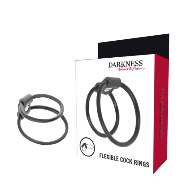 DARKNESS - DUO VERSTERKENDE PENIS RINGEN.