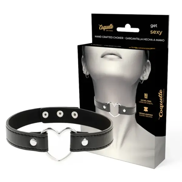 COQUETTE CHIC DESIRE - VEGAN LEDEREN KETTING VROUW HART ACCESSOIRE