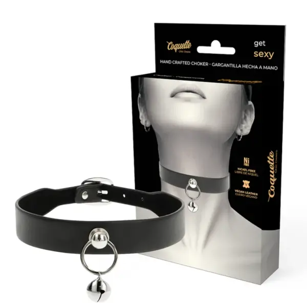COQUETTE CHIC DESIRE - VEGAN LEDEREN KETTING VROUWEN ACCESSOIRE BEL/HOEPEL