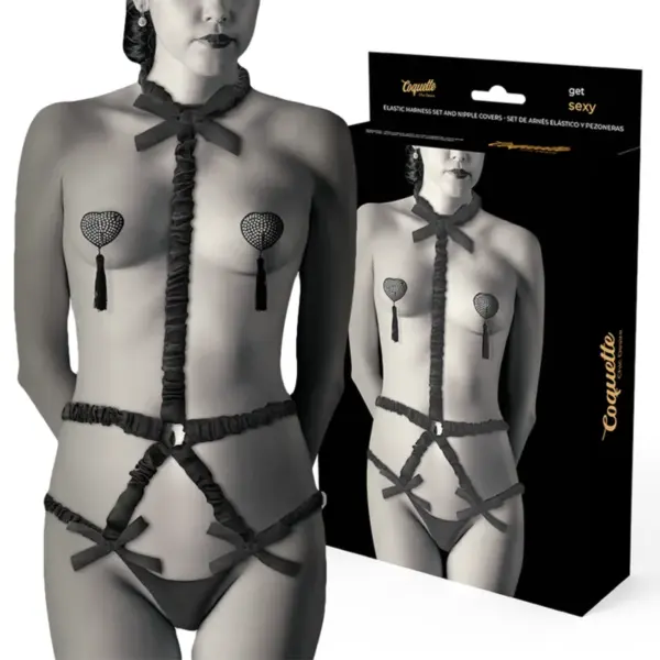 COQUETTE CHIC DESIRE - LINGERIESET MET DELUXE TEPELBEDEKKERS