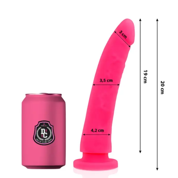 DELTA CLUB - SPEELGOED DILDO ROZE MEDISCHE SILICONEN 20 CM -OF- 4 CM