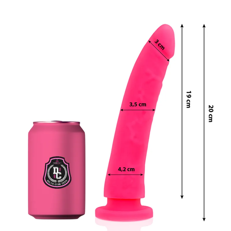 DELTA CLUB - SPEELGOED DILDO ROZE MEDISCHE SILICONEN 20 CM -OF- 4 CM