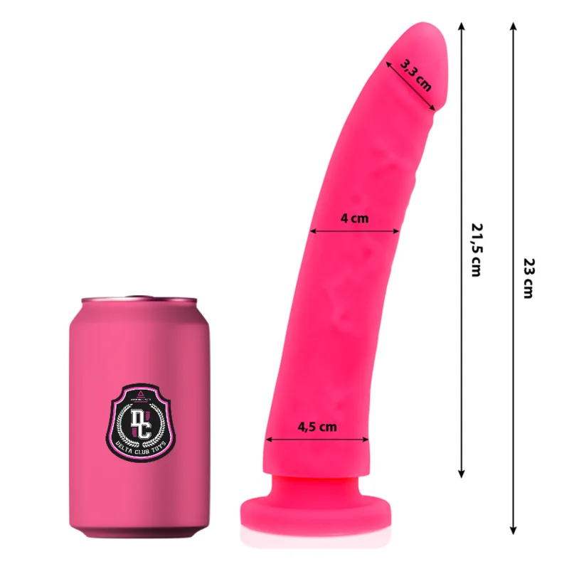 DELTA CLUB - SPEELGOED DILDO ROZE MEDISCHE SILICONEN 23 CM -OF- 4,5 CM