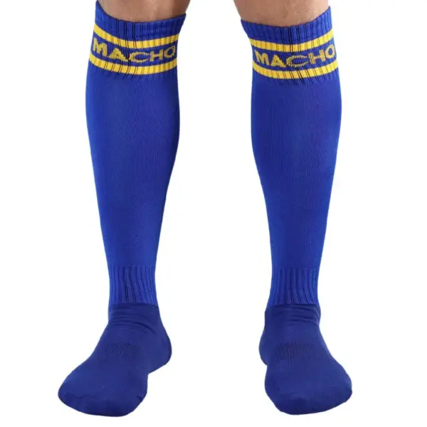 MACHO - LANGE SOKKEN ONE SIZE BLAUW