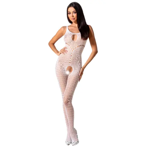 PASSION - VROUW BS078 BODYSTOCKING ONE SIZE WIT