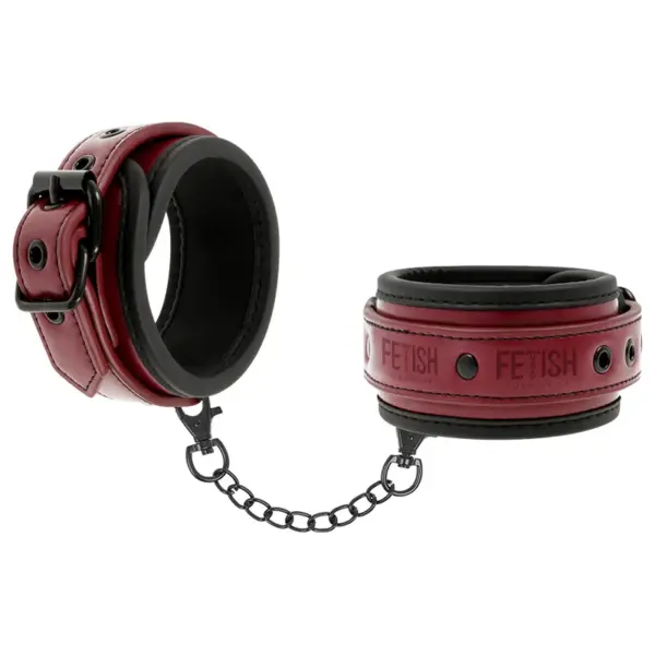 FETISH SUBMISSIVE DARK ROOM - VEGAN LEDEREN HANDBOEIEN MET NEOPREEN VOERING