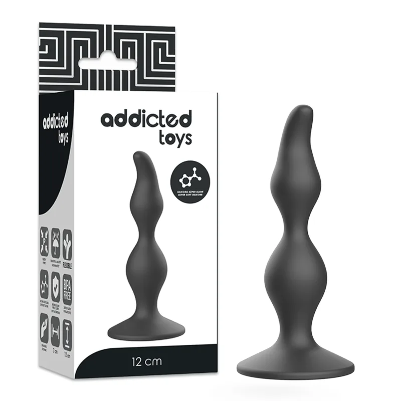 ADDICTED TOYS - ANALE SEKSUELE PLUG 12 CM ZWART