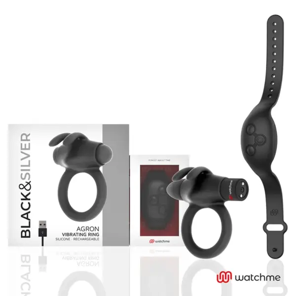 BLACK&SILVER - AGRON AFSTANDSBEDIENING COCKRING WATCHME