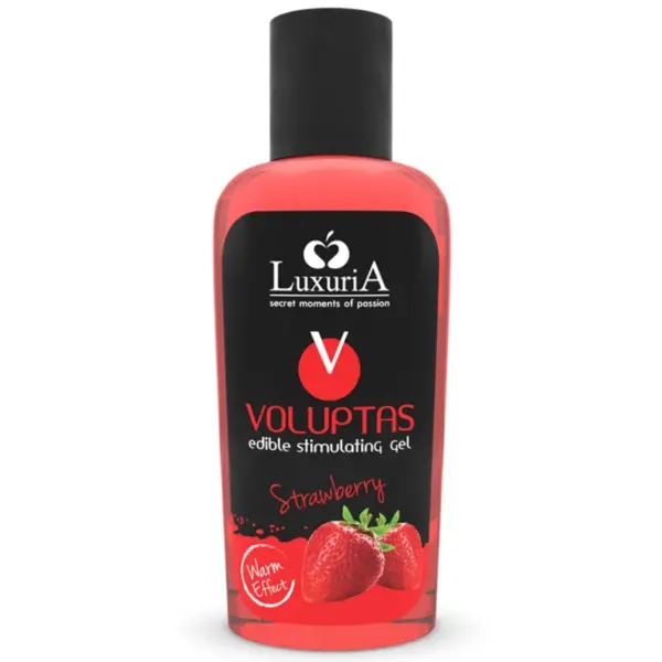 INTIMATELINE LUXURIA - VOLUPTAS EDIBLE MASSAGE GEL WARMTE-EFFECT - AARDBEI 100 ML