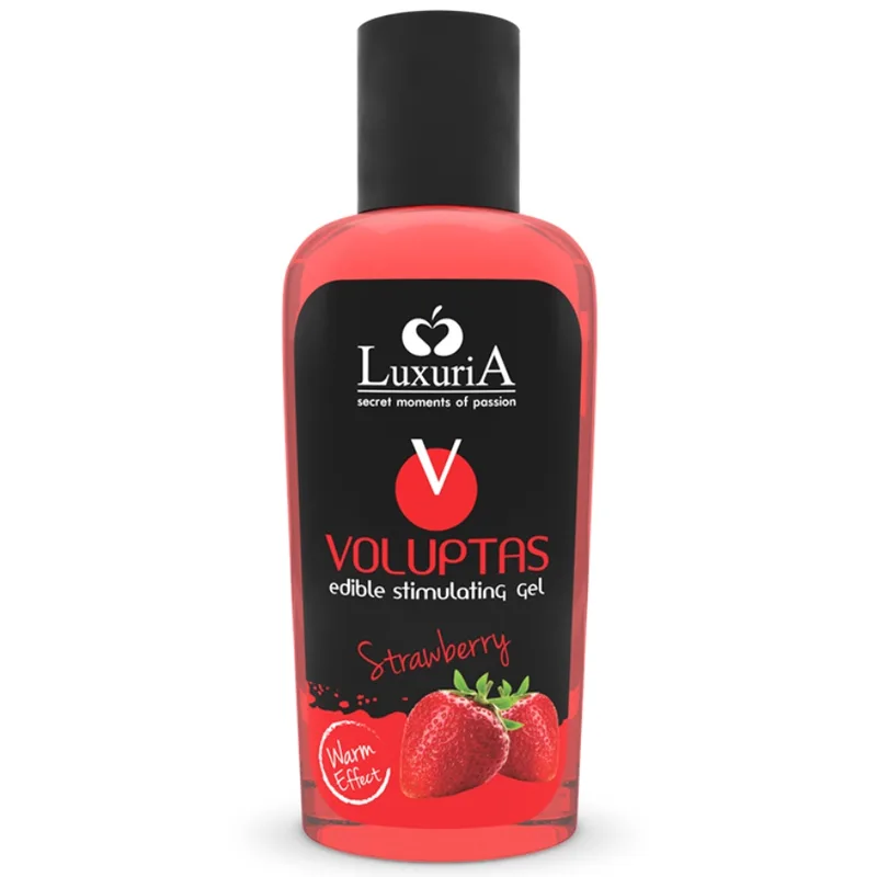 INTIMATELINE LUXURIA - VOLUPTAS EDIBLE MASSAGE GEL WARMTE-EFFECT - AARDBEI 100 ML
