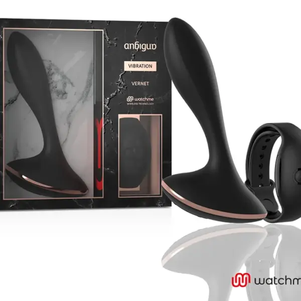 ANBIGUO - WATCHME AFSTANDSBEDIENING VIBRATOR ANAAL PLUG VERNET