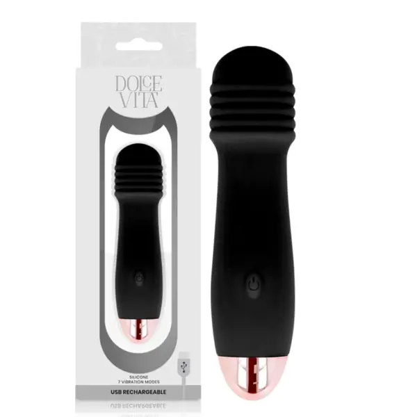 DOLCE VITA - TRES BLACK 7 SNELHEDEN OPLAADBARE VIBRATOR