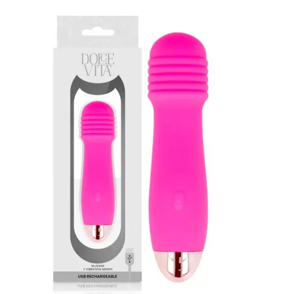 DOLCE VITA - DRIE ROZE 7 SNELHEDEN OPLAADBARE VIBRATOR