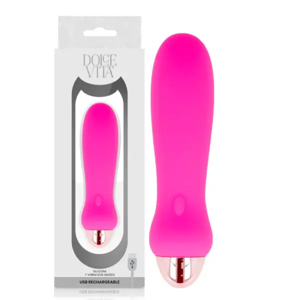 DOLCE VITA - VIJF ROZE 7 SNELHEDEN OPLAADBARE VIBRATOR