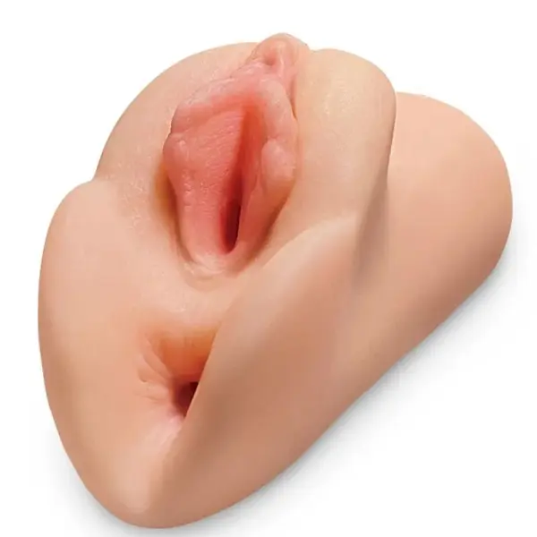PDX PLUS - PERFECTE PUSSY DOUBLE STROKER NATUURLIJKE VAGINA EN ANUS MASTURBATOR