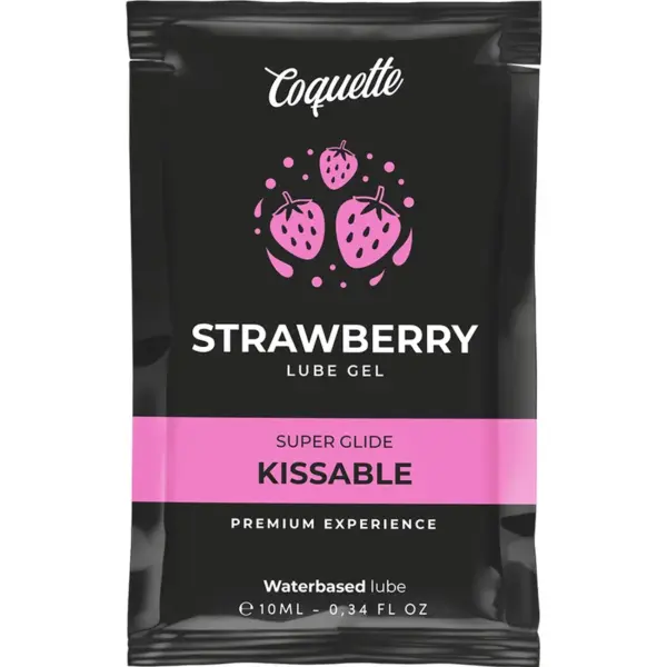 COQUETTE CHIC DESIRE - POCKET KISSABLE GLIJMIDDEL OP WATERBASIS AARDBEI 10 ML