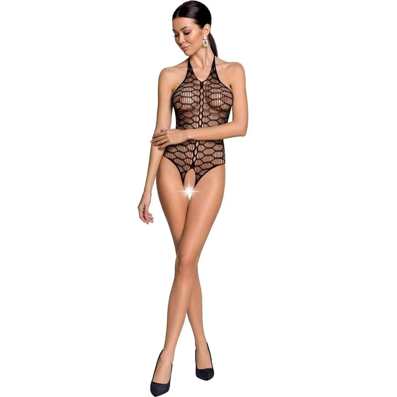 PASSION - VROUW BS087 ZWARTE BODYSTOCKING ONE SIZE