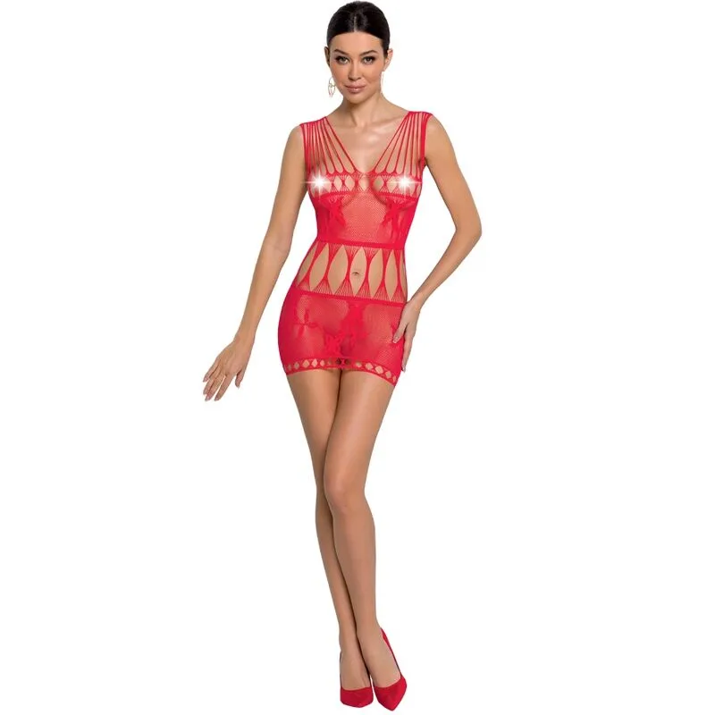 PASSION - VROUW BS090 ROOD BODYSTOCKING ONE SIZE