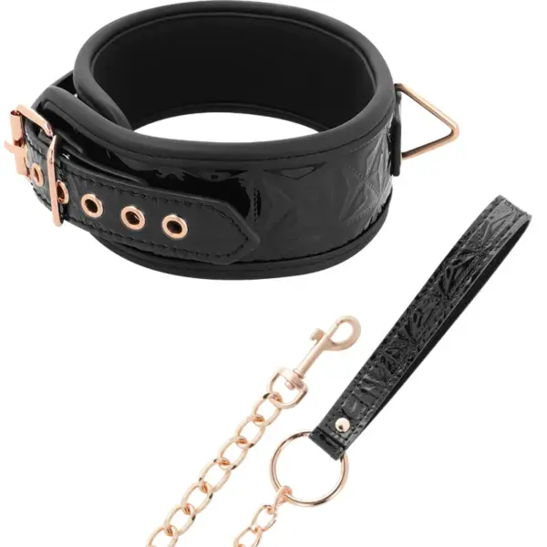 BEGME - BLACK EDITION NEOPREEN VOERING VEGAN LEDEREN KETTING