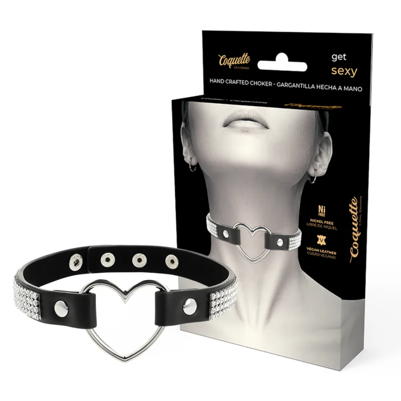 COQUETTE CHIC DESIRE - HART VEGAN LEDEREN CHOKER