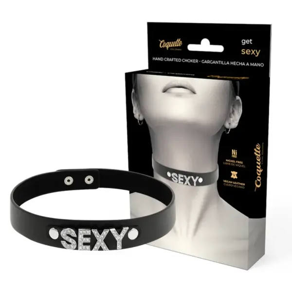 COQUETTE CHIC DESIRE - SEXY VEGAN LEDEREN CHOKER