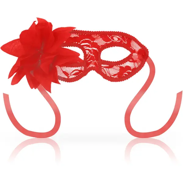 OHMAMA - MASKERS MET KANT EN RODE BLOEM