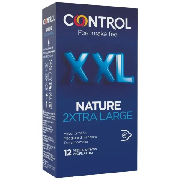 CONTROL - NATURE 2XTRA GROTE XXL CONDOOMS - 12 STUKS
