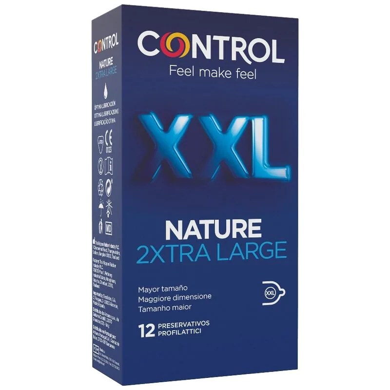 CONTROL - NATURE 2XTRA GROTE XXL CONDOOMS - 12 STUKS