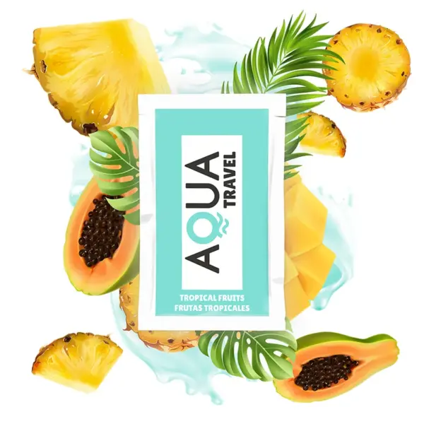 AQUA TRAVEL - TROPISCHE FRUITSMAAK OP WATERBASIS GLIJMIDDEL 6 ML