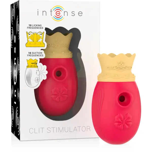 INTENSE - CLITORIS STIMULATOR 10 ZUIG- EN LIKSTANDEN - ROOD