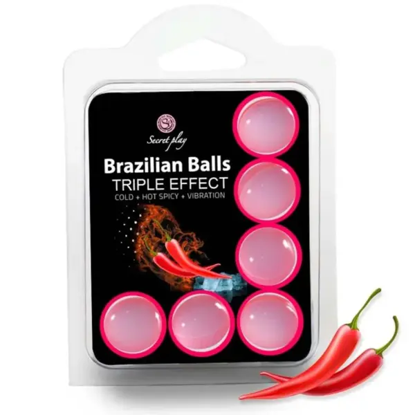SECRETPLAY - SET 6 BRAZILIAANSE BALLEN TRIPLE EFFECT