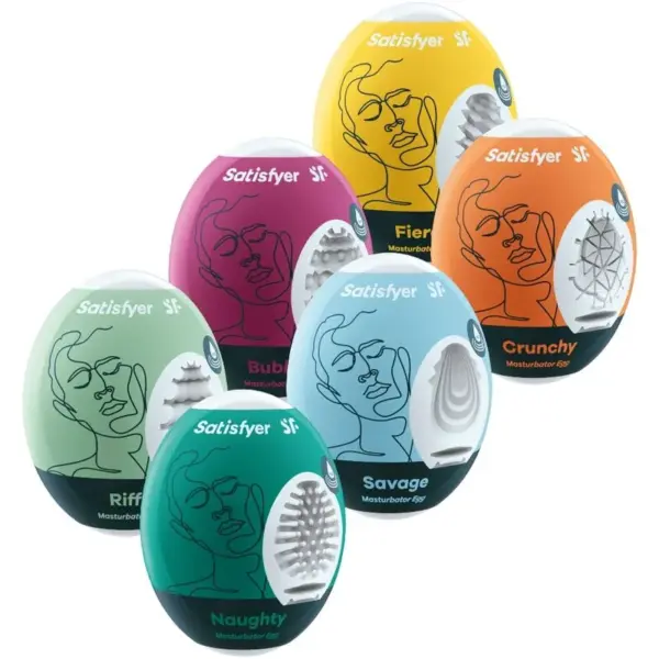 SATISFYER - MASTURBATOR EIEREN PAKKET VAN 6 STUKS