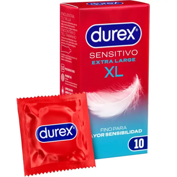 DUREX - SENSITIVE XL CONDOOMS EXTRA LANG 10 STUKS