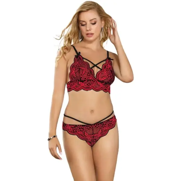 SUBBLIME - TWEEDELIGE SET TOP EN KANTEN SLIPJE L/XL
