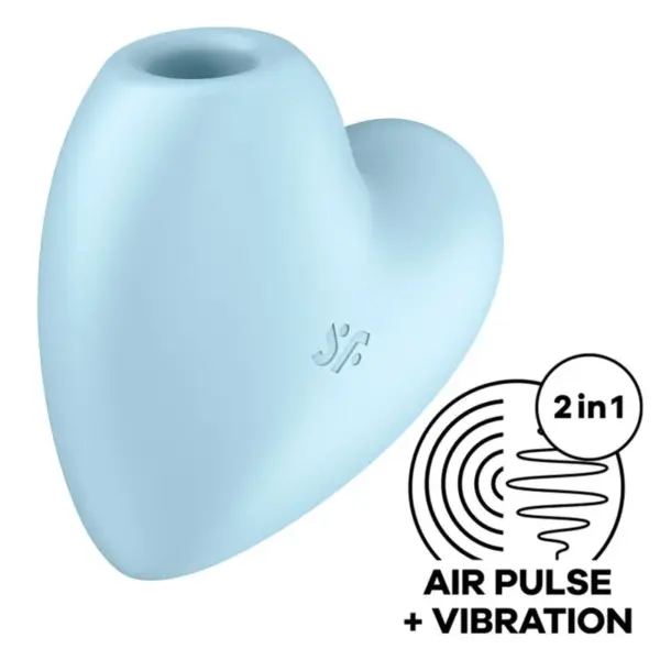SATISFYER - SCHATTIGE HARTSTIMULATOR EN VIBRATOR BLAUW