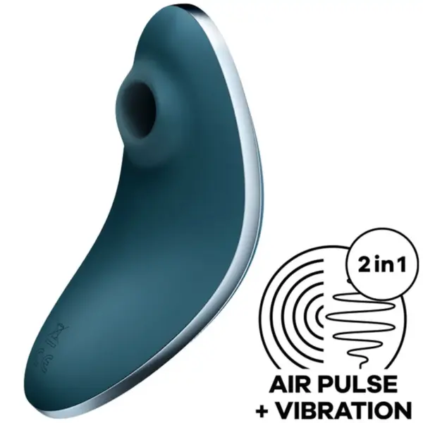 SATISFYER - VULVA LOVER 1 STIMULATOR EN VIBRATOR BLAUW