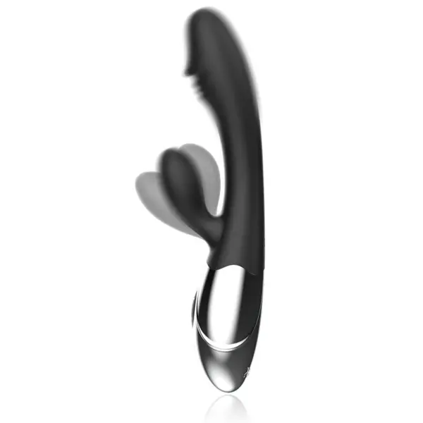 BLACK&SILVER - KALEB VIBRATOR KONIJN SILICON MULTIFUNCTIONEEL