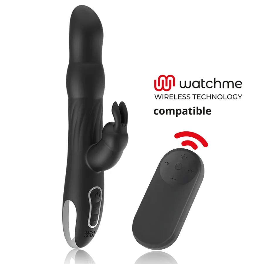 BRILLY GLAM - MOEBIUS RABBIT VIBRATOR & ROTATOR + WATCHME-AFSTANDSBEDIENING