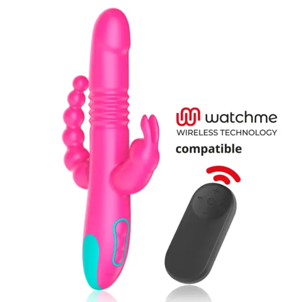 HAPPY LOKY - DONALD DRIEVOUDIGE STIMULATIE: ANAAL, G-PUNT & CLITORIS + WATCHME-AFSTANDSBEDIENING