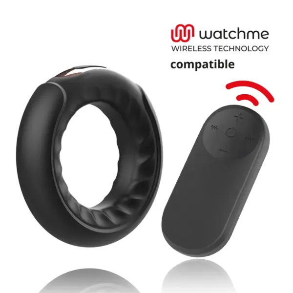 ANBIGUO - ADRIANO VIBRERENDE RING + WATCHME-AFSTANDSBEDIENING