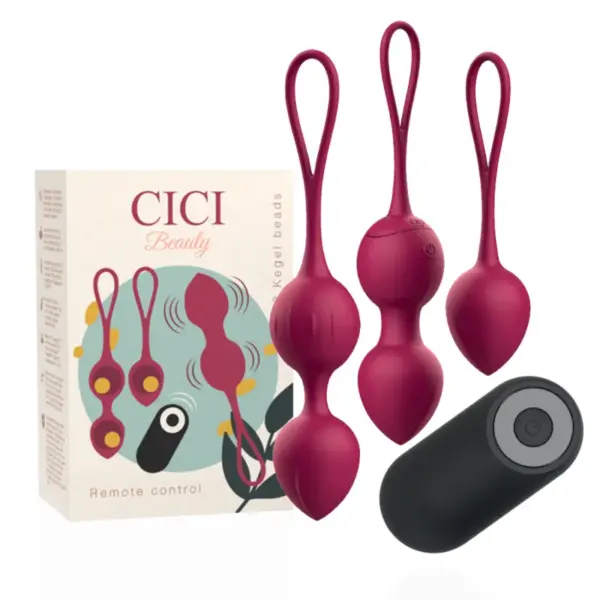 CICI BEAUTY - PREMIUM SILICONEN 3 VIBRERENDE KEGEL KRALEN AFSTANDSBEDIENING