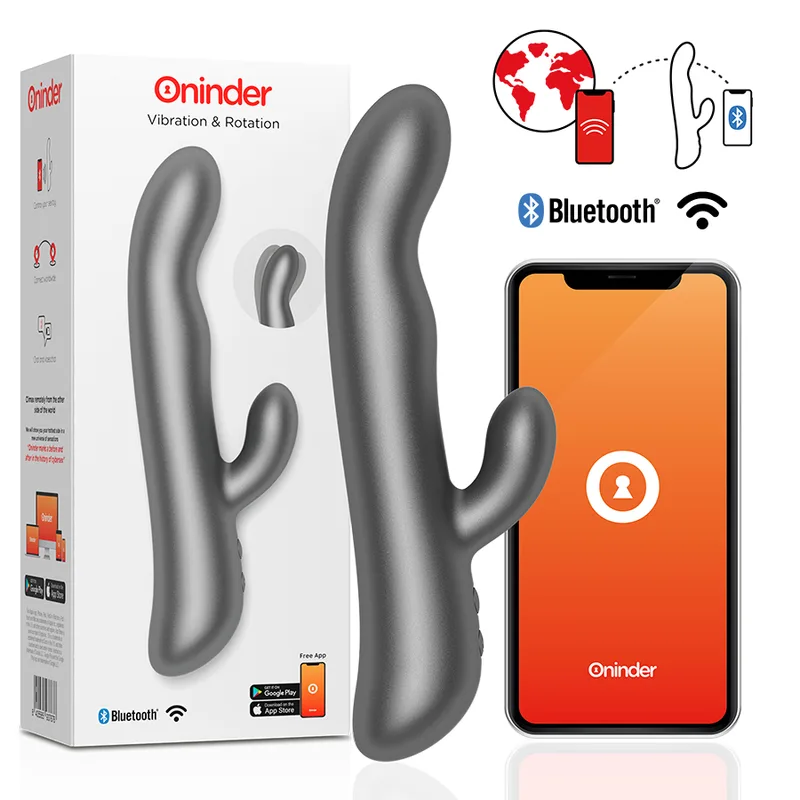 ONINDER - OSLO VIBRATIE & ROTATIE ZWART - GRATIS APP