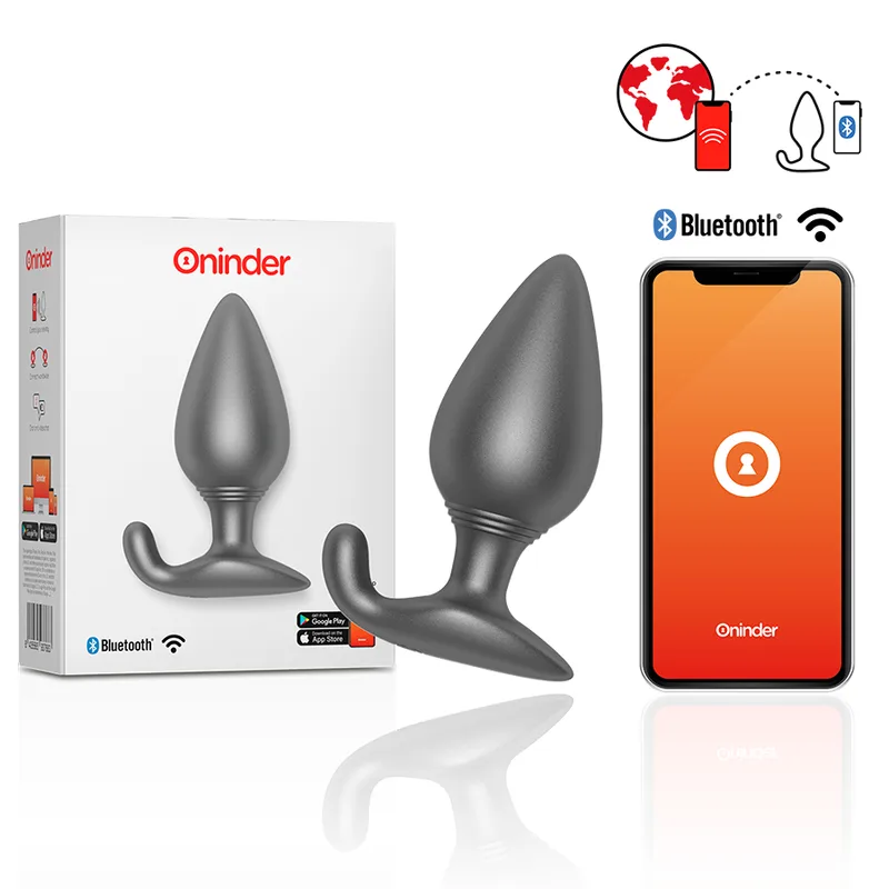 ONINDER - RIO ZWARTE VIBRERENDE ANALE PLUG - GRATIS APP