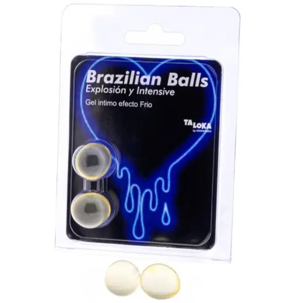 TALOKA - BRAZILIAANSE BALLEN SPANNENDE GEL KOUD EFFECT EN VIBRATIE 2 BALLEN