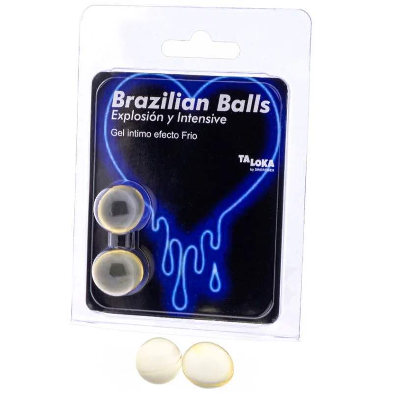 TALOKA - BRAZILIAANSE BALLEN SPANNENDE GEL KOUD EFFECT EN VIBRATIE 2 BALLEN