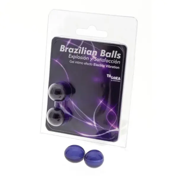 TALOKA - BRAZILIAANSE BALLEN SPANNENDE GEL ELEKTRISCH VIBRATIE-EFFECT 2 BALLEN