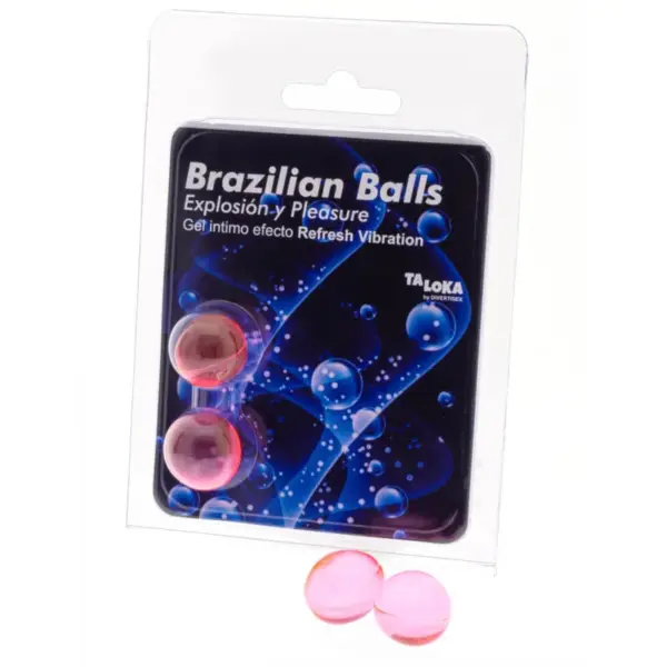 TALOKA - BRAZILIAANSE BALLEN OPWINDENDE GEL VERFRISSEND VIBRATIE-EFFECT 2 BALLEN